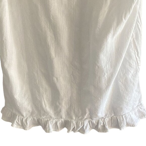 Levi's Youth Light Weight Ruffle Sleeve Blouse-White-Size XL-GUC - Picture 8 of 8